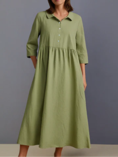 Sorella | Timeless Cotton linen-blend midi dress