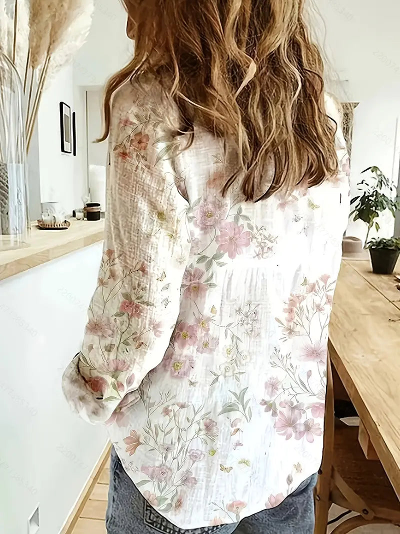 Elara| Elegant Floral Blouse