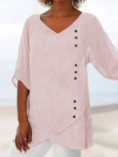 Pink Flow V-Neck Top