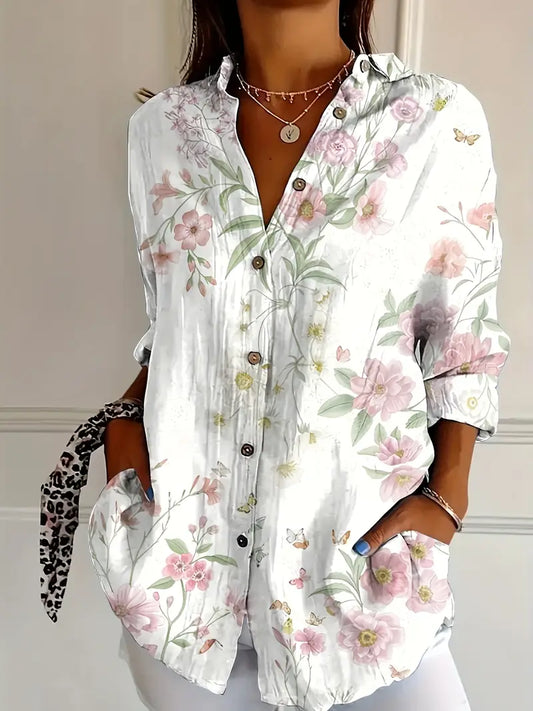 Elara| Elegant Floral Blouse