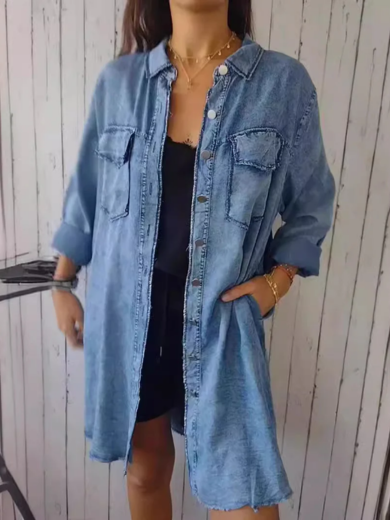 Lightweight Denim Shirt Dress