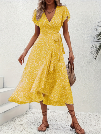 Sophie | Easy-Wrap Floral Elegance Dress