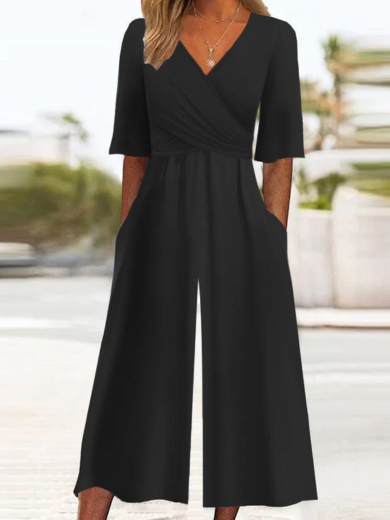 Noir | Essential Black Pocket Jumpsuit