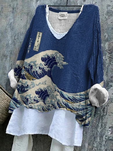 Suki | cotton-blend v-neck blouse