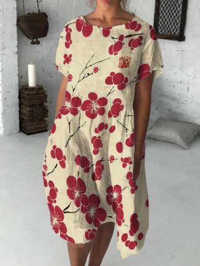 Akemi | Cherry Blossom Midi Dress