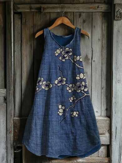 Harumi | Cherry Blossom Linen Dress