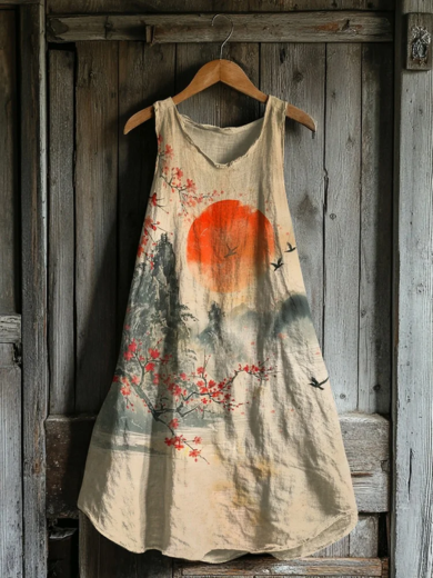 Mieko | Landscape Linen Dress