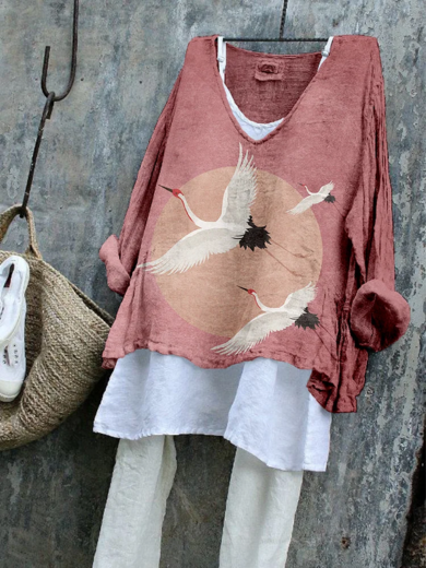 Aiko | Flying Cranes Tunic Dress