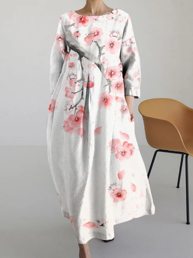 Yuki | Cherry Blossom Midi Dress