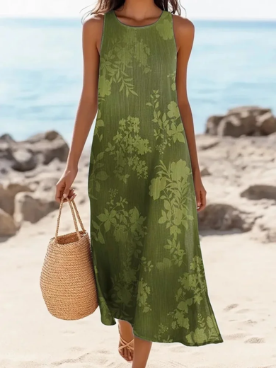 Willow | Floral Linen Tank Dress