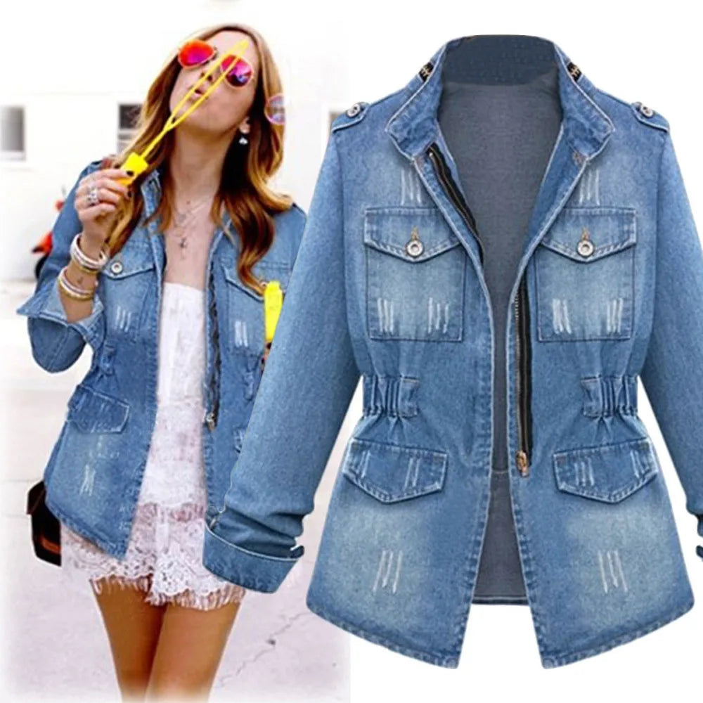 Lightweight Denim Utility Jacket